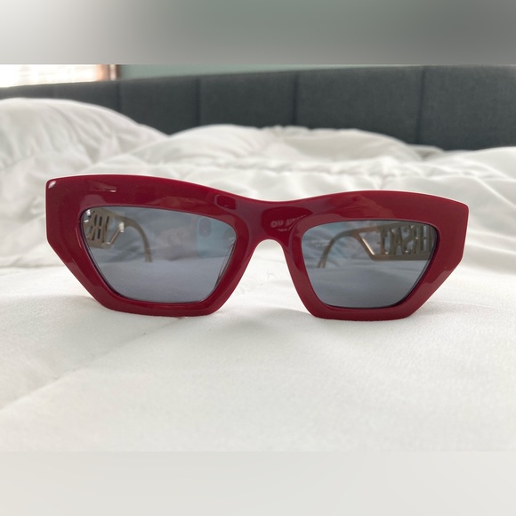 Versace red sunglasses, new, never worn, no package or tags